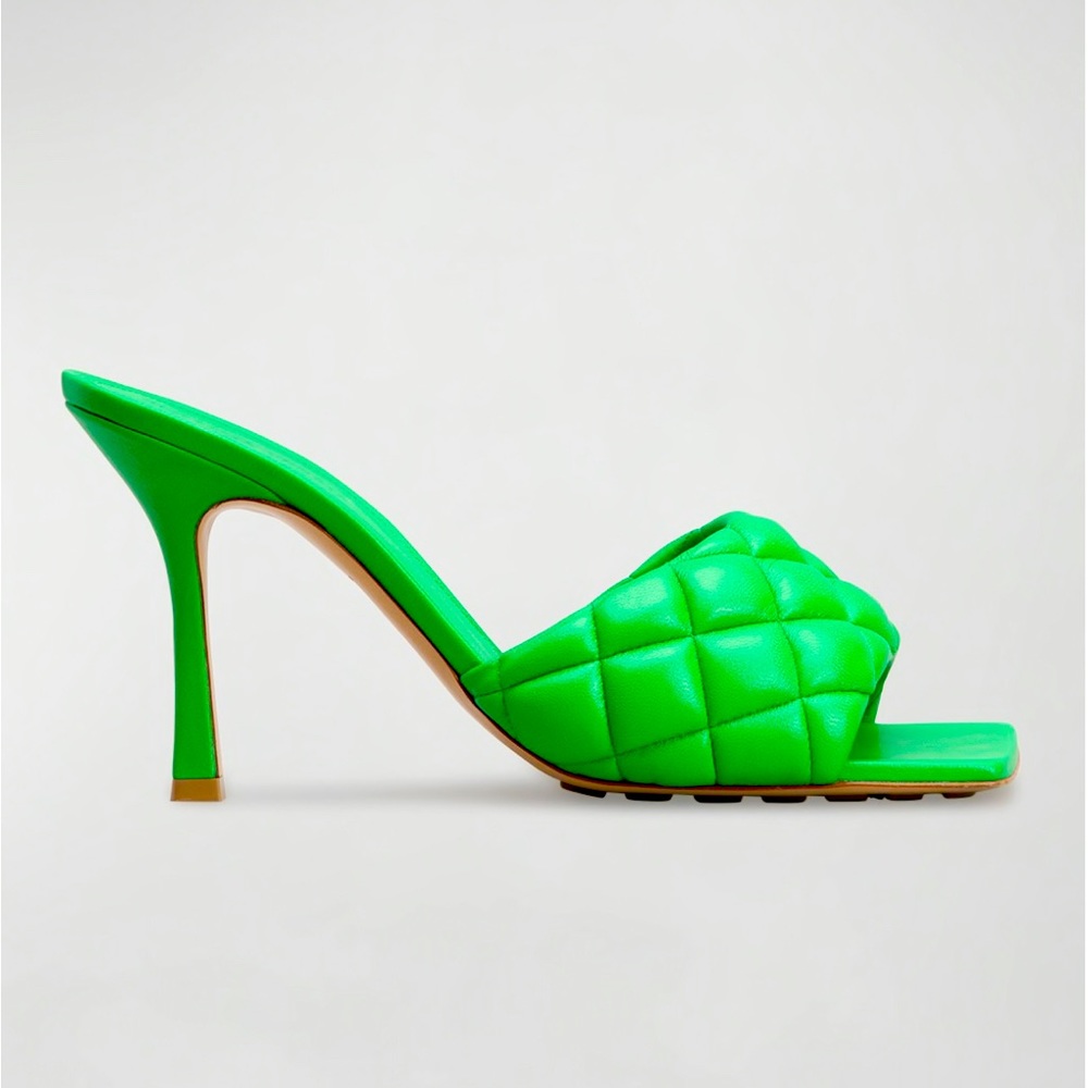 Bottega Venetta BRAND NEW 90mm Nappa Quilted Puffy Slide